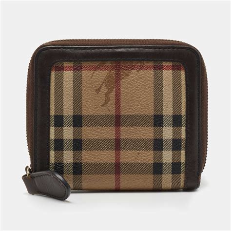 burberry haymarket zip wallet|burberry wallet men's sale.